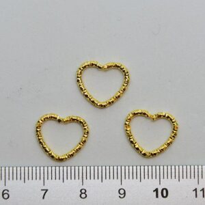 CUORE SOTTILE DIAMANTATO IN  OTTONE