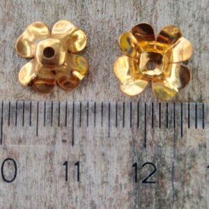 Coppetta in ottone galvanizzato fiore 4 petali per perlina da 8 mm (Copia)