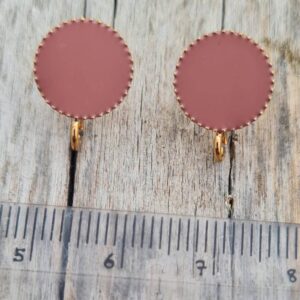 Perno orecchino colore oro smaltato 10 mm